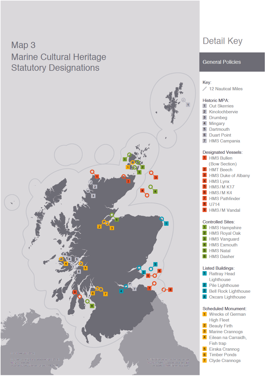 Map 3 Marine Cultural Heritage Statutory Designations Map 3 Marine Cultural Heritage Statutory Designations