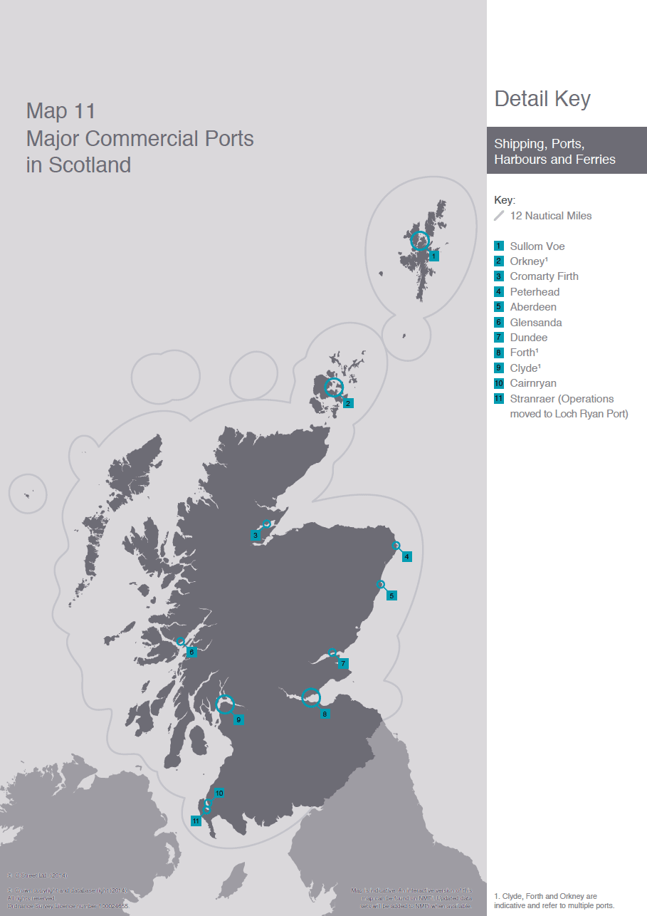 Map 11 Major Commercial Ports in Scotland Map 11 Major Commercial Ports in Scotland