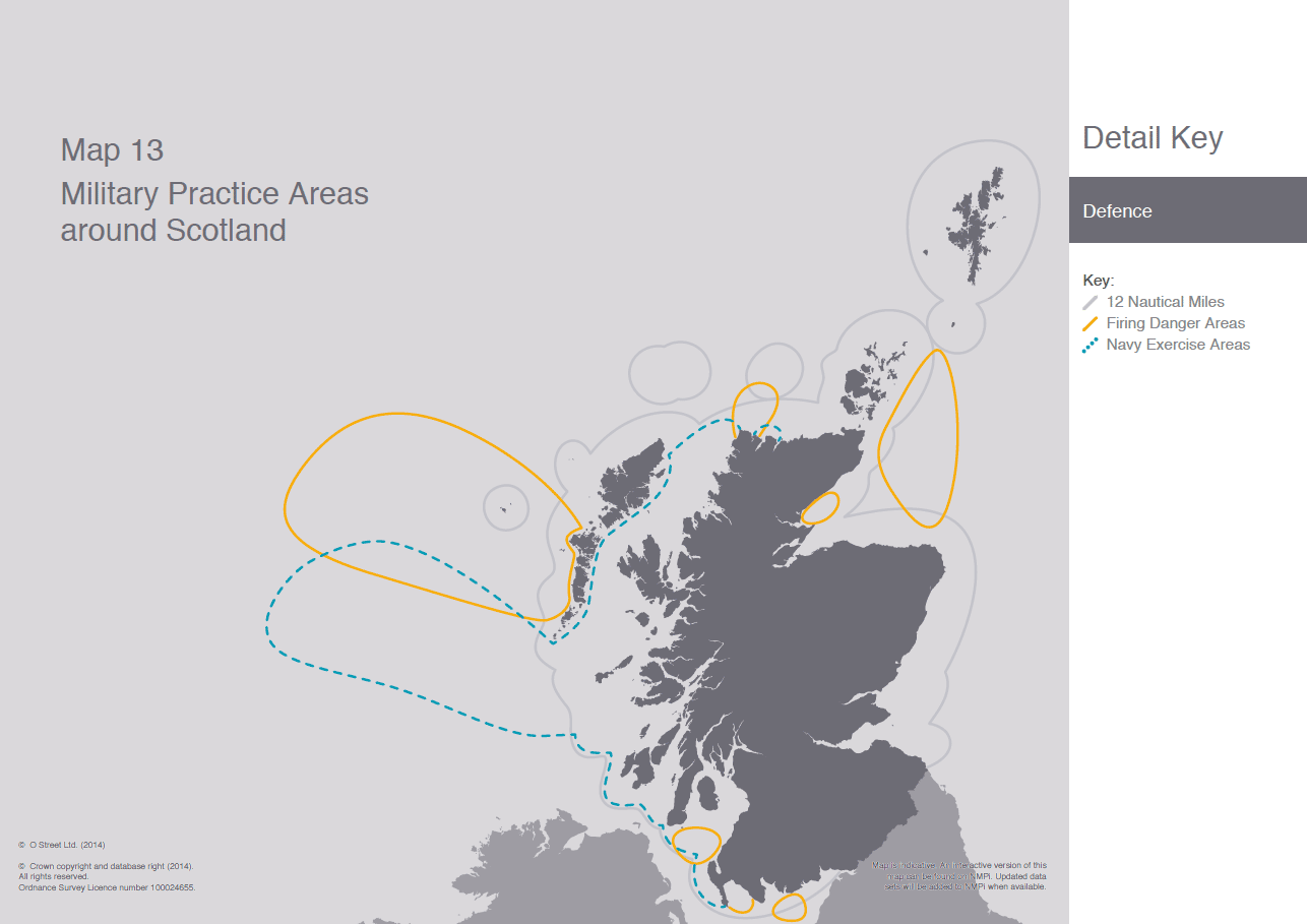 Map 13 Military Practice Areas around Scotland Map 13 Military Practice Areas around Scotland