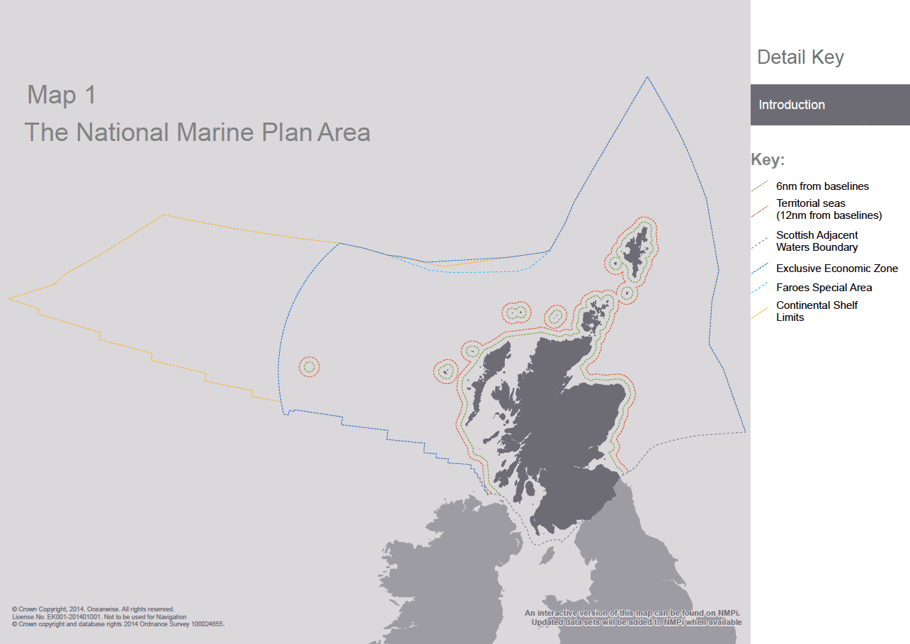 Map 1 The National Marine Plan Area Map 1 The National Marine Plan Area