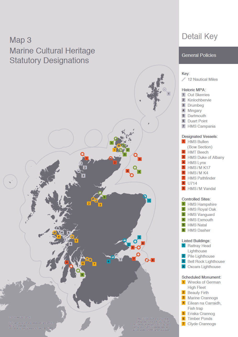 Map 3 Marine Cultural Heritage Statutory Designations Map 3 Marine Cultural Heritage Statutory Designations