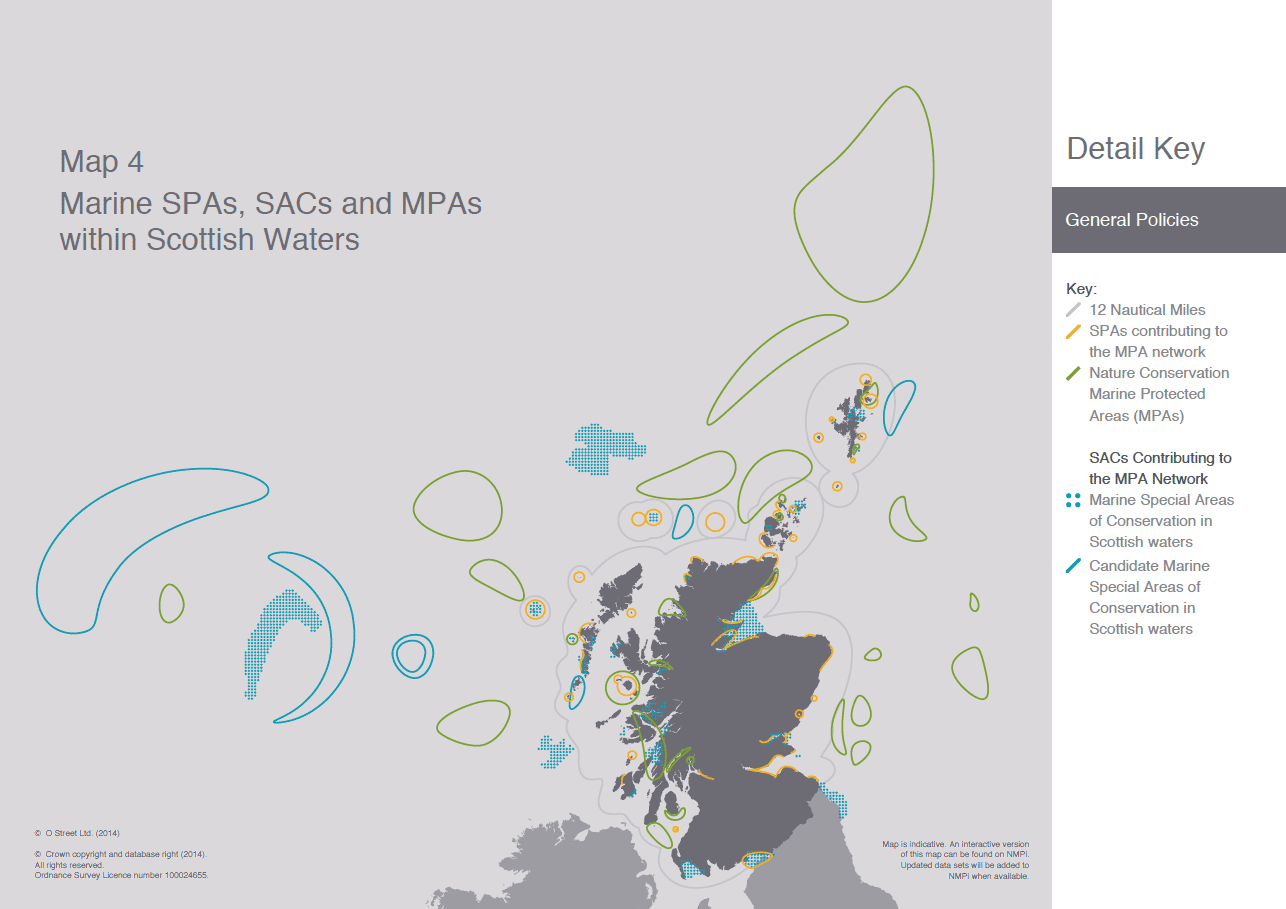 Map 4 Marine SPAs, SACs and MPAs within Scottish Waters Map 4 Marine SPAs, SACs and MPAs within Scottish Waters
