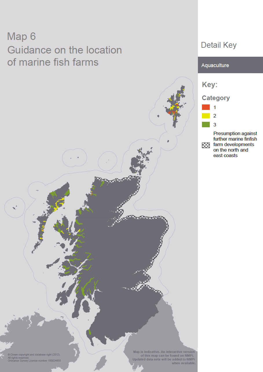 Map 6 Guidance on the location of marine fish farms Map 6 Guidance on the location of marine fish farms