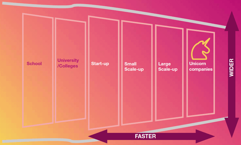 Funnel of companies scaling up Funnel of companies scaling up