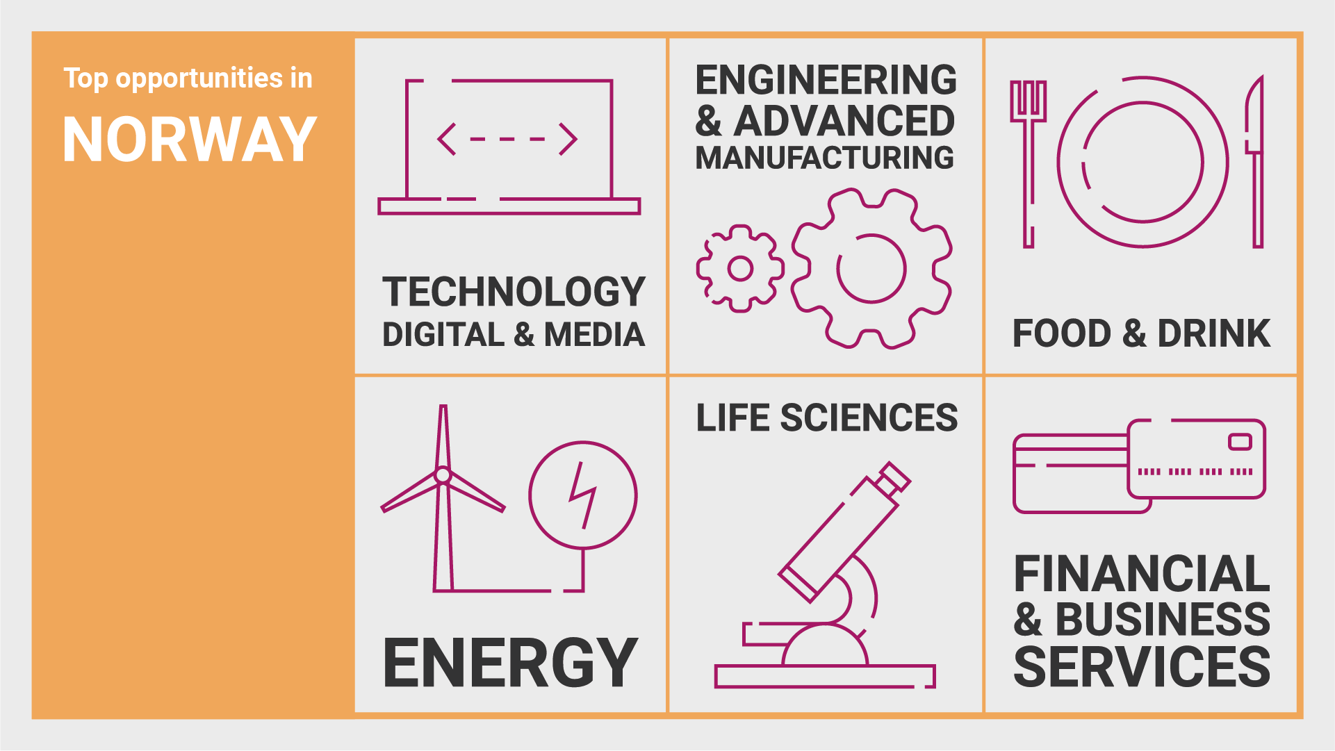 Infographic showing top opportunities in Norway