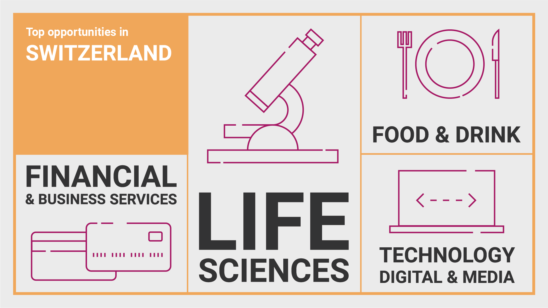 Infographic of top opportunities in Switzerland