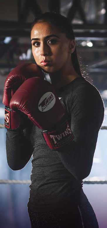 Photo of Rabia, Boxer, Pictured in Clovenstone Boxing Club, Edinburgh Photo of Rabia, Boxer, Pictured in Clovenstone Boxing Club, Edinburgh
