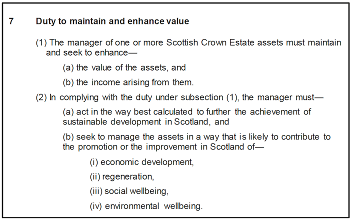 7 Duty to maintain and enhance value