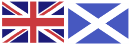 Union flag and Scottish flag