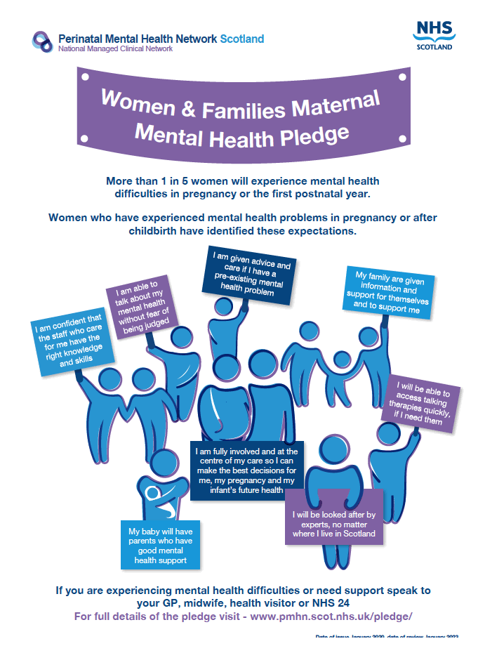 Figure 3 – Women & Families Maternal Mental Health Pledge Poster
