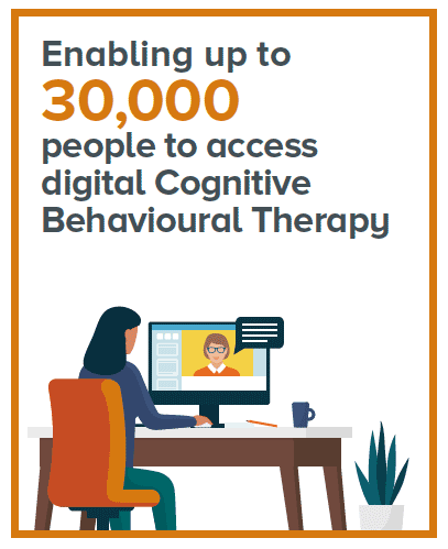 Enabling up to 30,000 people to access digital Cognitive Behavioural Therapy