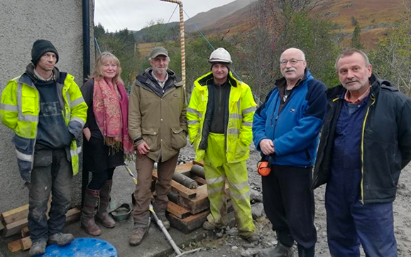 Group of individuals involved in the Knoydart Community Hydro Project.