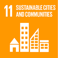 Graphic of United Nations Sustainable Development Goal Number 11: Sustainable Cities and Communities.