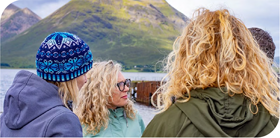 Cabinet Secretary Gillian Martin meets local communities by a loch 